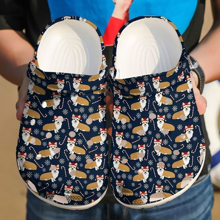 Corgi Dog Christmas Pattern Crocs Crocband Clog Shoes For Men Women