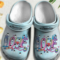 Love Nurse Life Crocs Shoes Crocbland Clogs Birthday Gift For Men Women