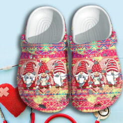 Red Gnome Nurse Life Shoes Clogs Crocs Birthday Gift