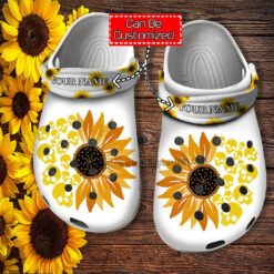 Skull Sunflower Funny Crocs Shoes Gift Tattoo Girl - Girl Crocs Classic Clogs Shoes