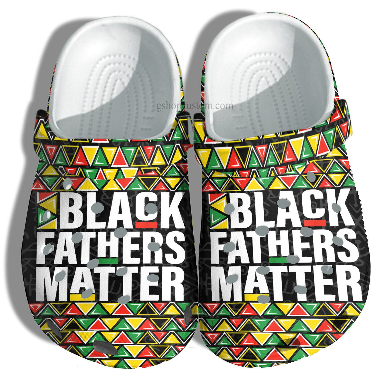 Black Fathers Matter Africa Style Croc Shoes Gift Grandpa Father Day- Black King Father Vintage Crocs Shoes Customize