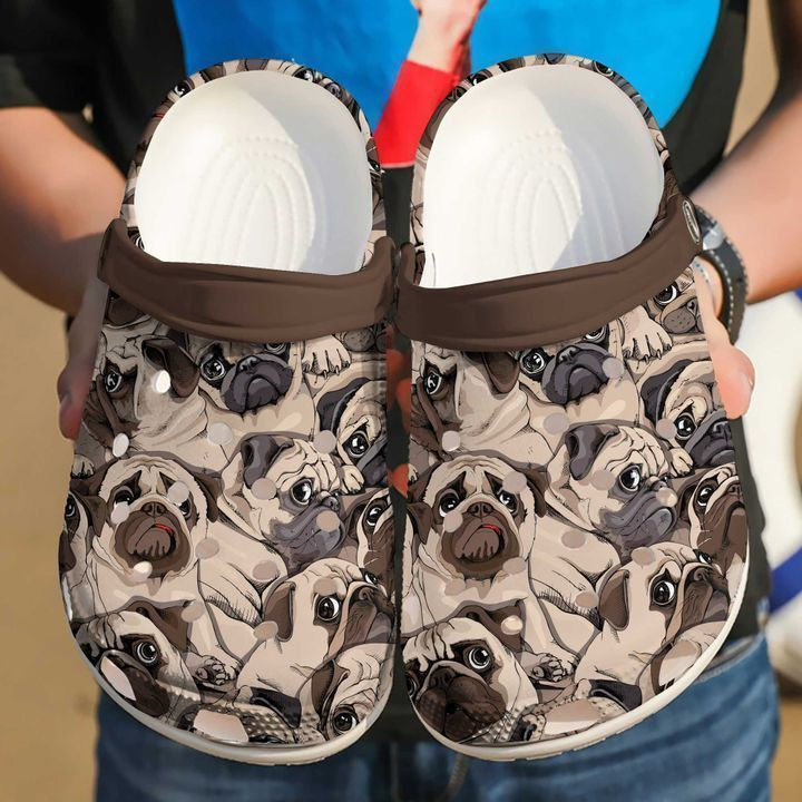 Pug Face Crocs Classic Clogs Shoes