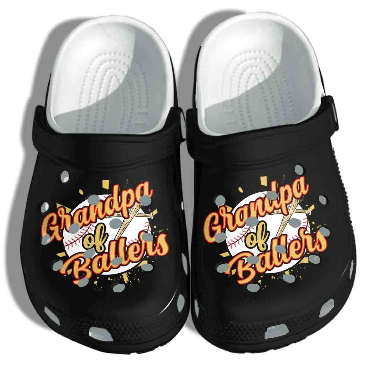 Grandpa Of Ballers Cool Baseball Lover Crocs Crocband Clogs