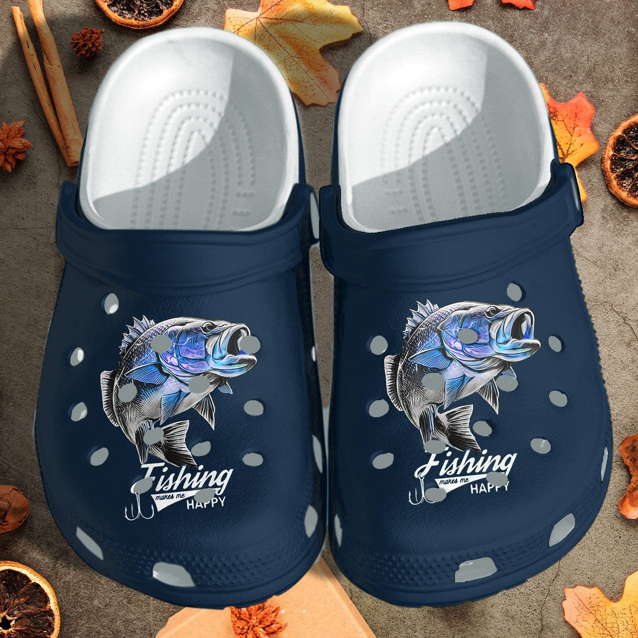 Fishing Clogs Shoes Reel Cool Papa Fathers Day Gifts - Fishing Pop-Pop Hooked Crocs Gifts