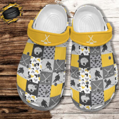 Hockey Player Croc Shoes Gift Birthday Son- Hockey Sticker Shoes Croc Clogs