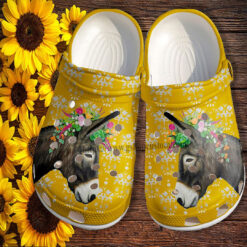 Donkey Flower Boho Crocs Shoes Gift Farmer- Donkey Girl Horse Lover Clogs Gift Women