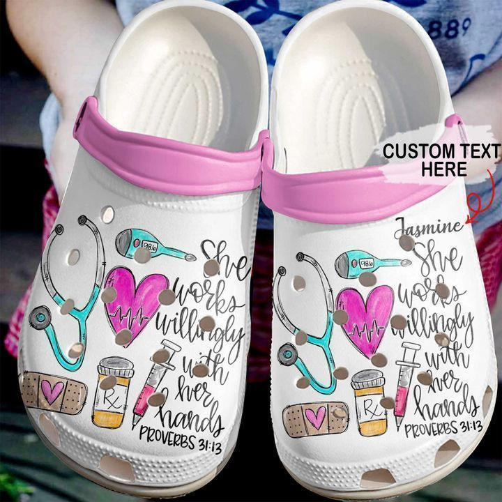 Pharmacy Personalized Peace Love Crocs Classic Clogs Shoes