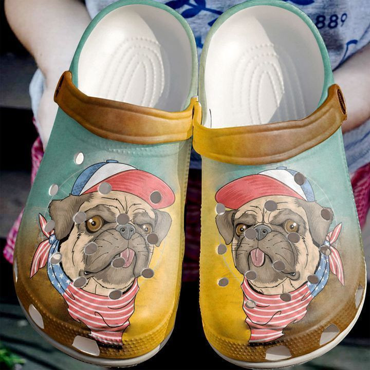 Pug Naughty Crocs Classic Clogs Shoes