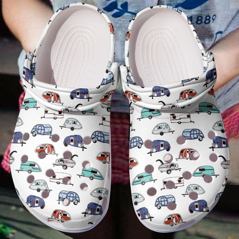 Litter Camper Shoes - Camping Car Beach Crocs Clogs Gift For Men Women