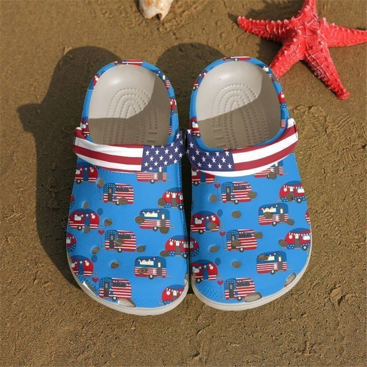 Camping Us Happy Campers Crocs Classic Clogs Shoes