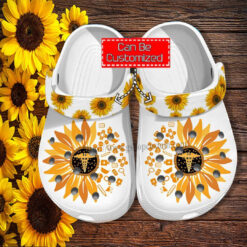 Sunflower Nurse Item Crocs Shoes Mother Day Gift Wife Grandma - Nurse Cna Medical Sunflower Shoes Croc Clogs Customize