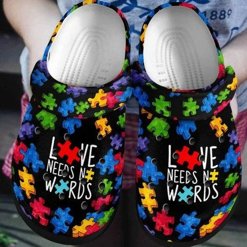 Love Needs No Words Autism Clog Shoes Dh