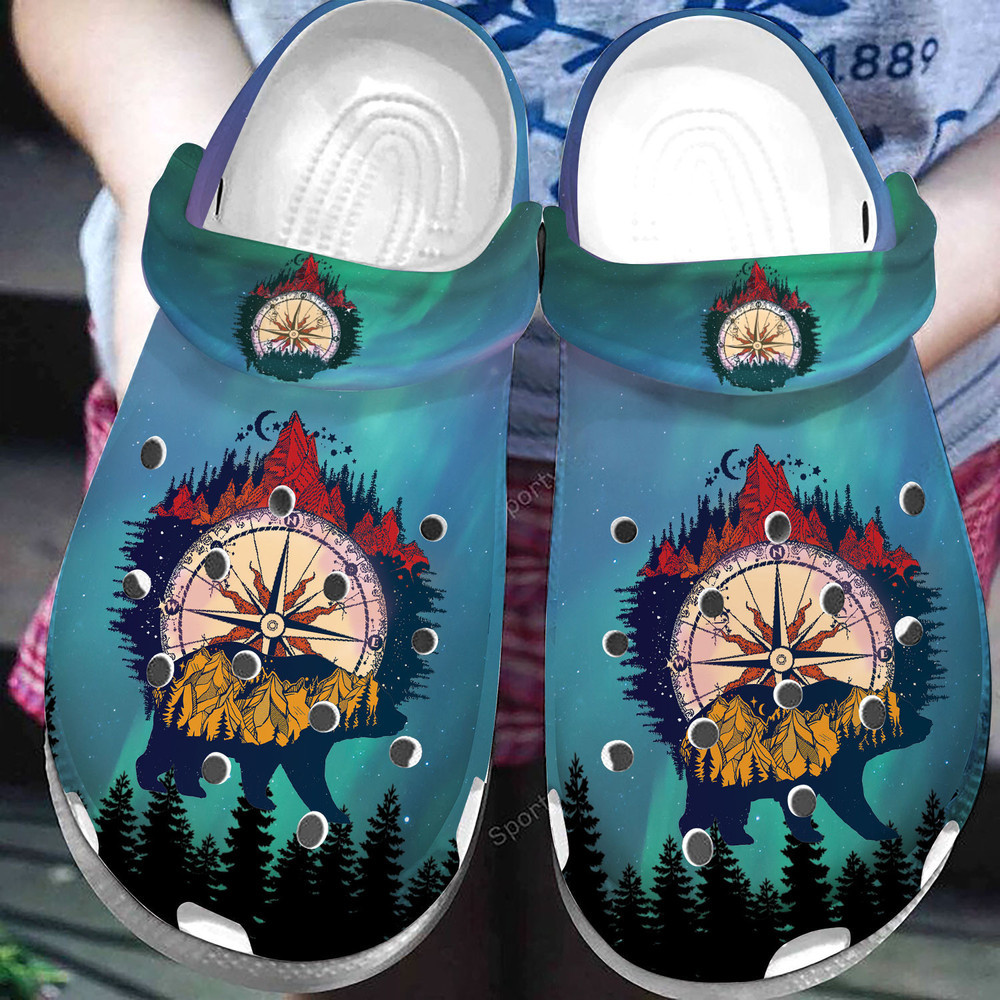 Amazing Camping Compass Clogs Shoes