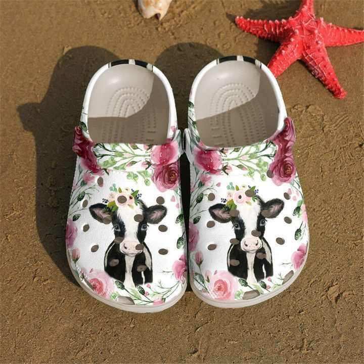 Cow Happy Crocs Classic Clogs Shoes