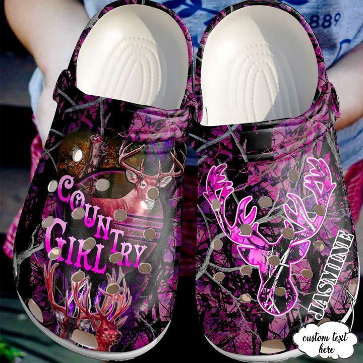 Hunting Personalized Country Girl Crocs Classic Clogs Shoes