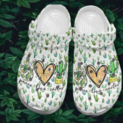 Peace Love Cactus Cute Crocs Shoes Gift Mother Day Women- Cactus Garden Workder Shoes Croc Clogs