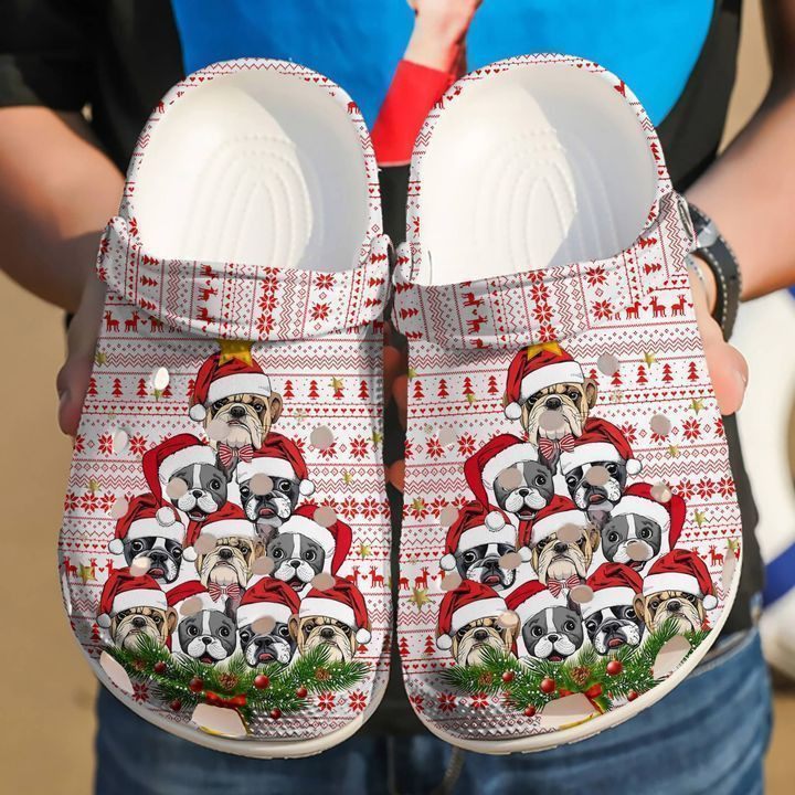 French Bulldog Merry Christmas Crocs Classic Clogs Shoes