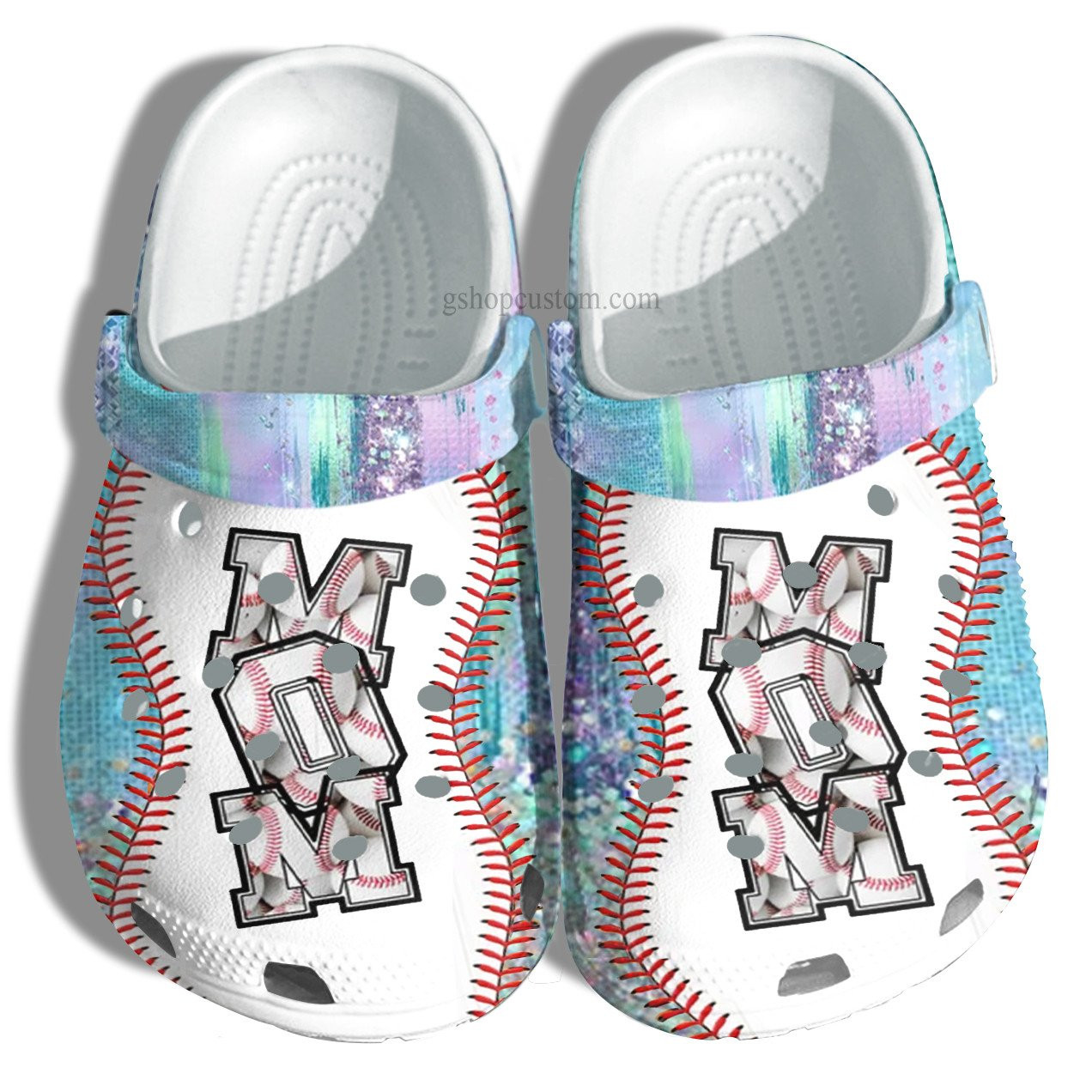 Baseball Mom Hippie Twinkle Croc Shoes Gift Mama- Baseball Line Crocs Shoes Gift Mother Day