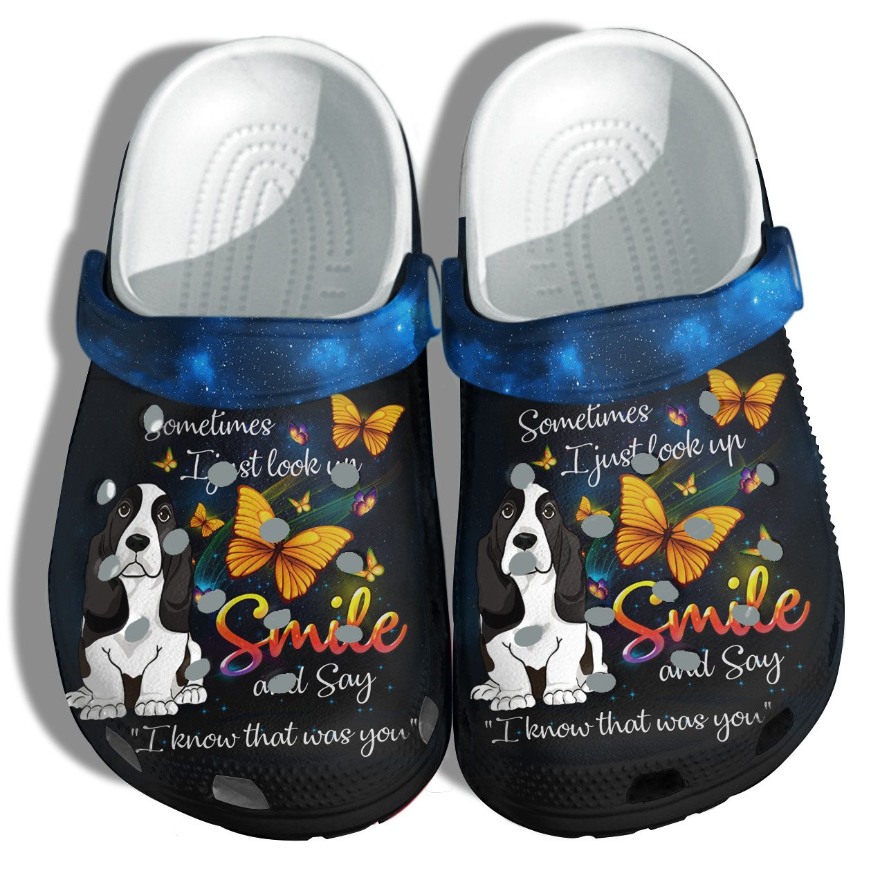 Butterfly Memory Smile Dog Crocs Shoes - Dog Pet Love Customize Shoes Croc Clogs Gifts Son Daughter