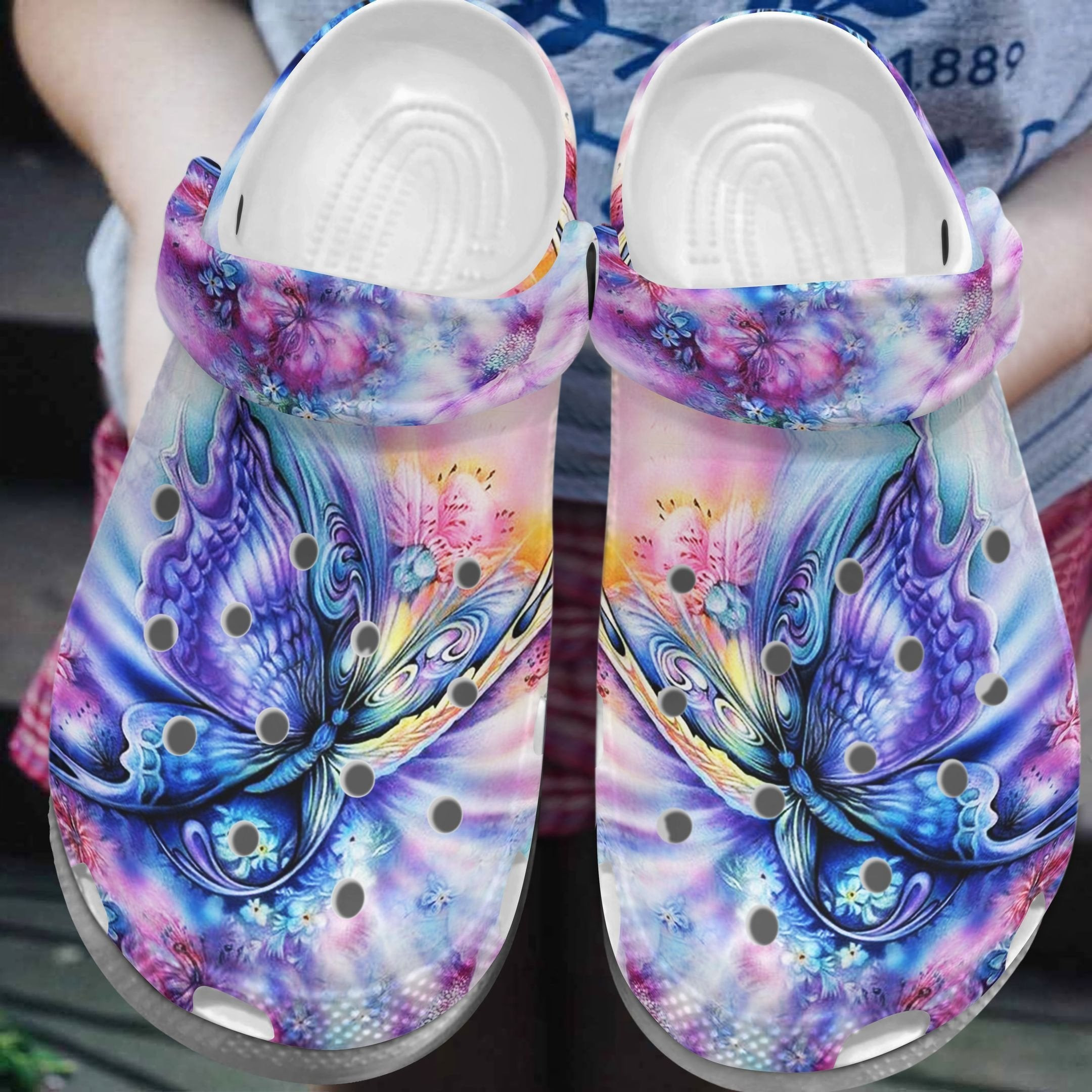 Luxury Butterfly Shoes - Magical Flower Crocs Clogs Gifts For Daughter Mom