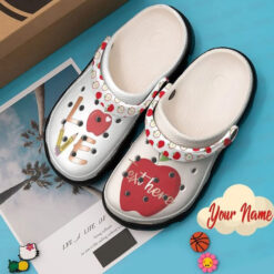 Teacher Love Personalized Name Crocs Crocband Clog Shoes For Men Women