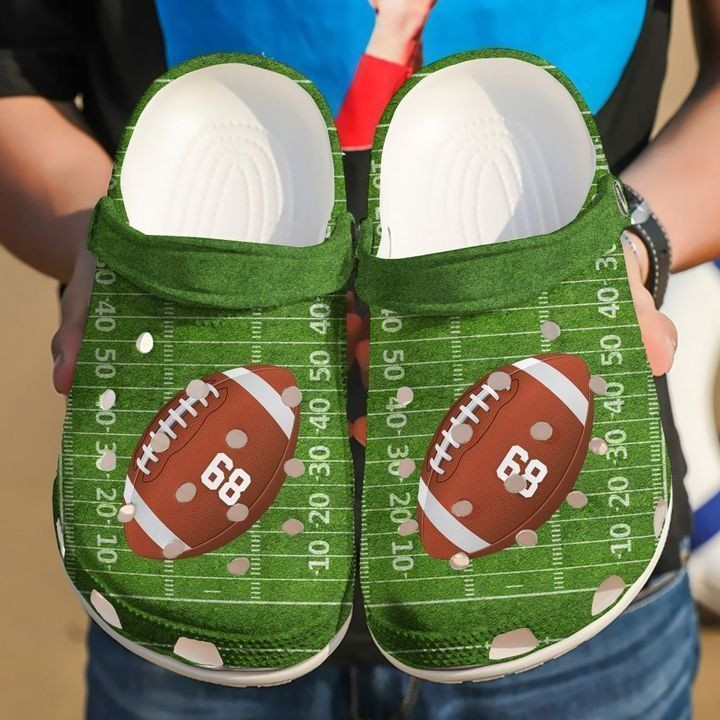 Football Personalized Love Crocs Classic Clogs Shoes