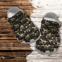 Camouflage Horse Croc Shoes Gift Men Father Day- Horse Camo Army Shoes Croc Clogs For Son Farmer