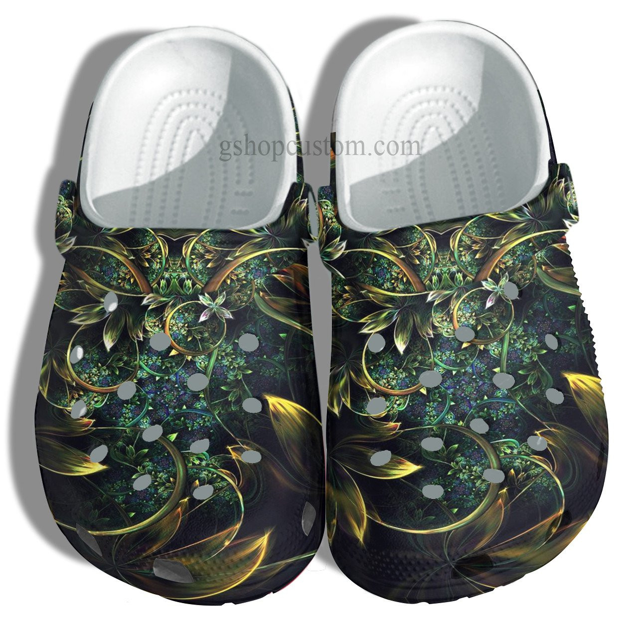 Magical Flower Mystery Hippie Crocs Shoes - Flower Art Boho Shoes Croc Clogs Gifts Women