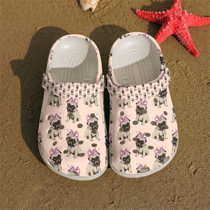 Pug Pattern Crocs Classic Clogs Shoes