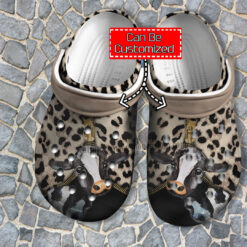 Cow Leopard Leather Crocs Shoes Gift Cow Girl - Farm Country Girl Cow Lover Shoes Croc Clogs Customize