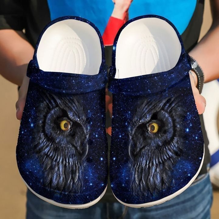 Owl Galaxy Night Crocs Classic Clogs Shoes