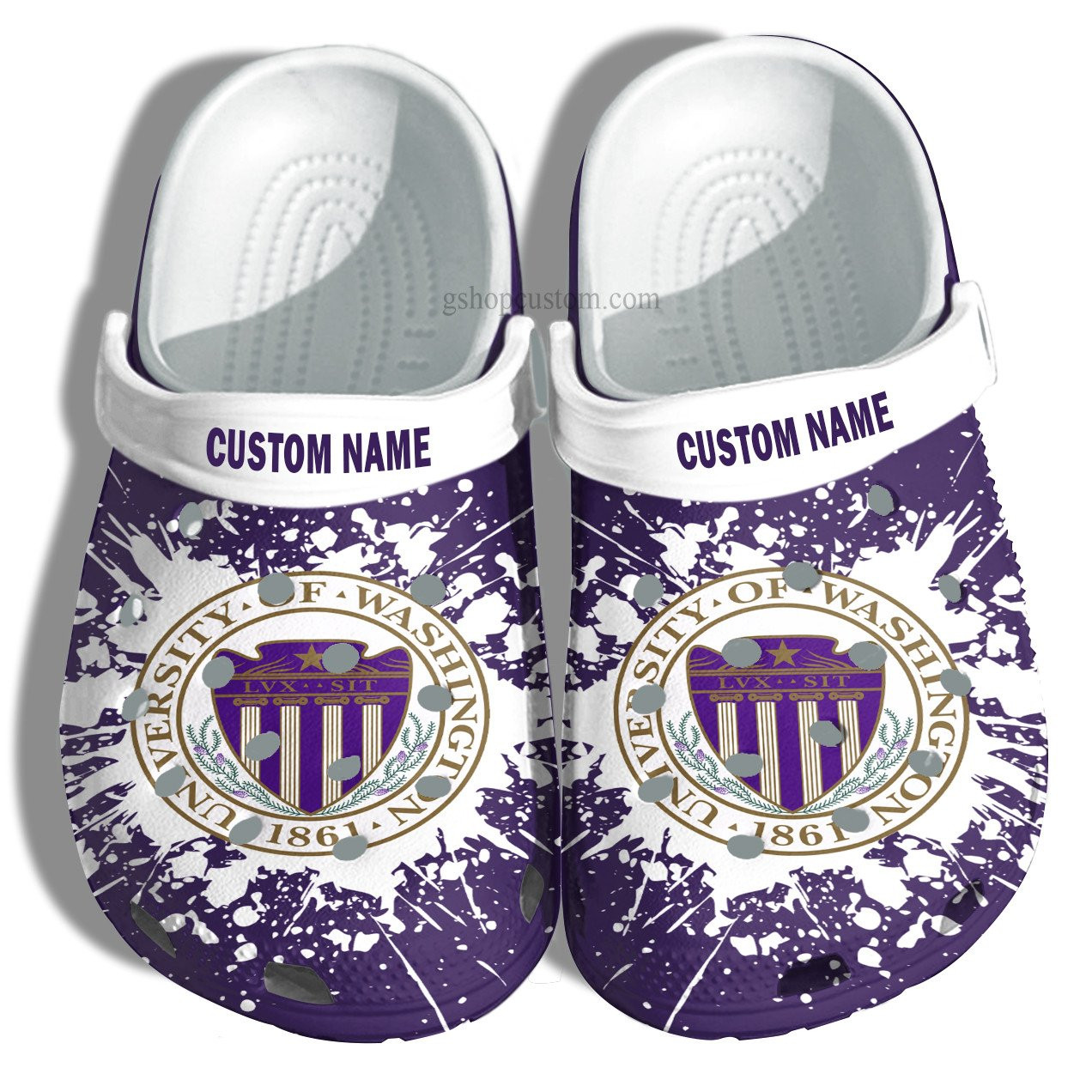 University Of Washington Croc Shoes Customize- University Graduation Gifts Crocs Shoes Admission Gift