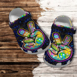 Peace Weed Funny Earth Sun Moon Croc Shoes Gift Brother- Peace Weed Galaxy Shoes Croc Clogs For Sister