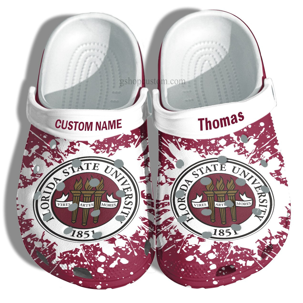 Florida State University Graduation Gifts Croc Shoes Customize- Admission Gift Crocs Shoes