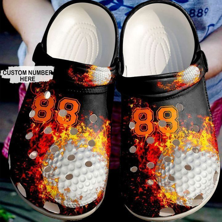 Golf Fire Crocs Clog Shoes