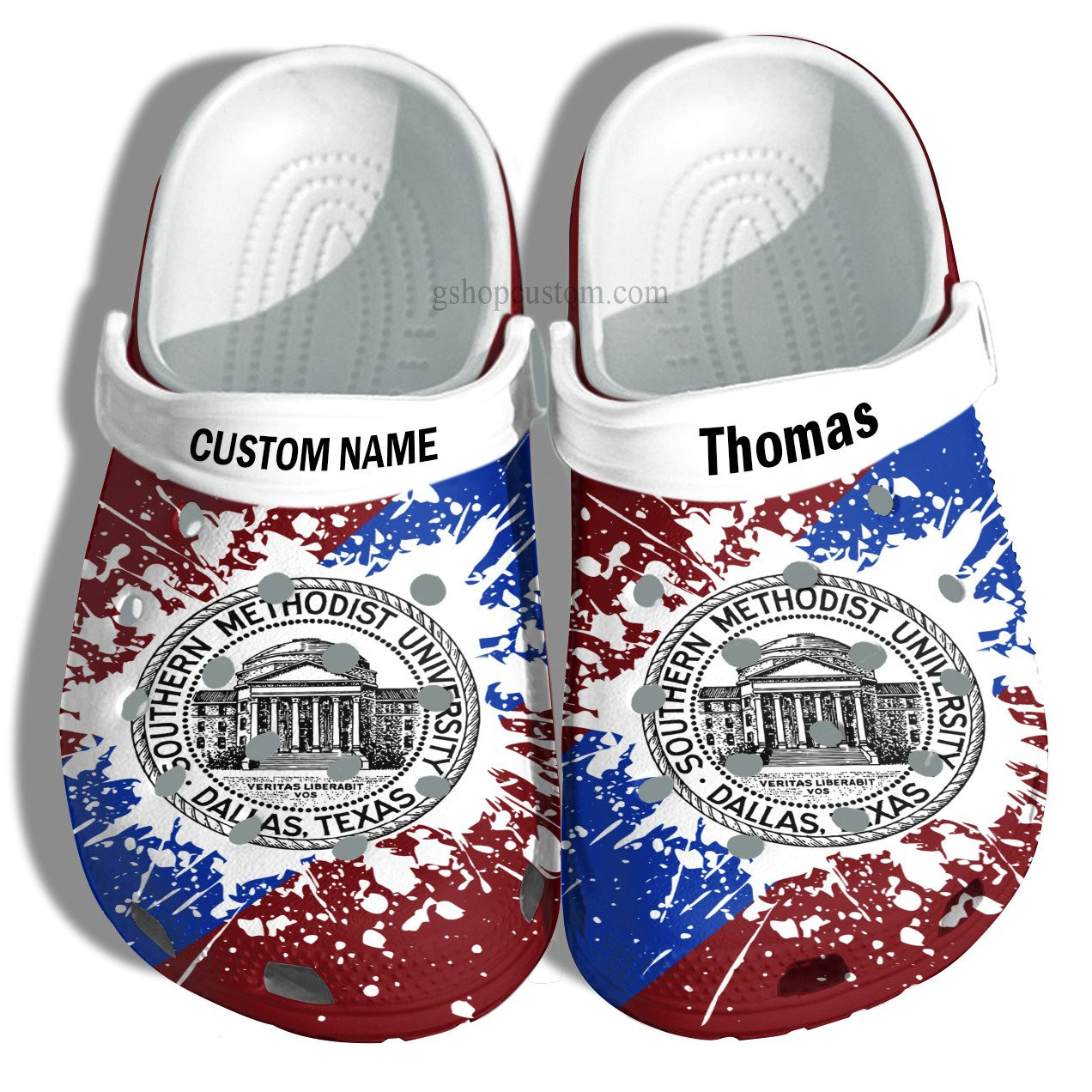 Southern Methodist University Graduation Gifts Croc Shoes Customize- Admission Gift Crocs Shoes