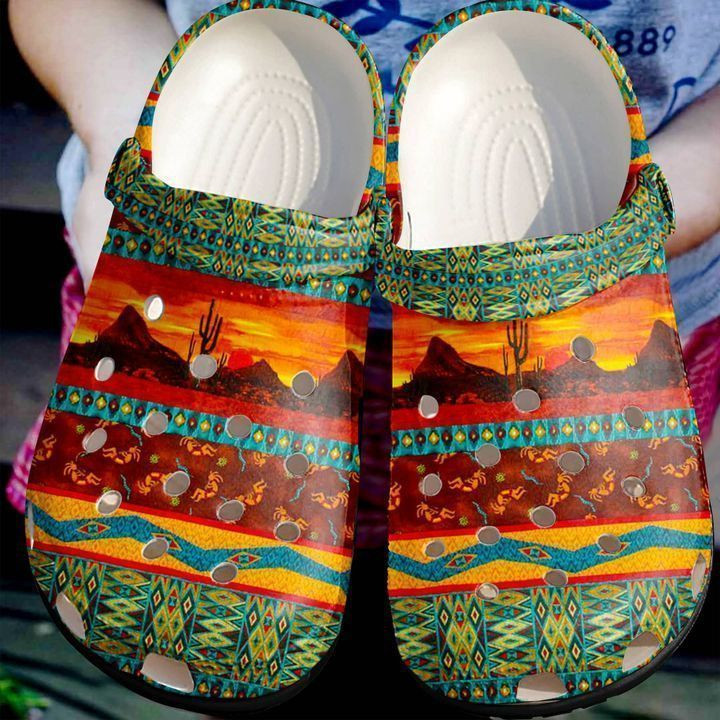 Native American Stunning Pattern Crocs Clog Shoes