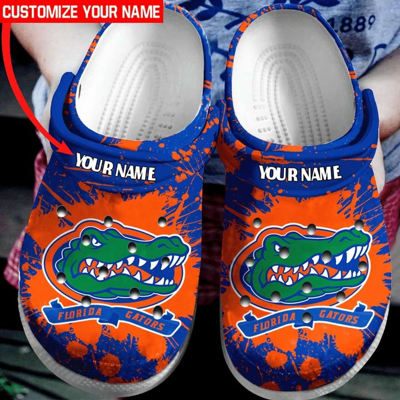 Personalized Florida Gators Football Crocs Crocband Clogs