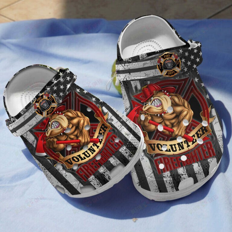 Volunteer Firefighter Of American Classic Shoes Crocs Clogs Gifts For Men Father Brother Son
