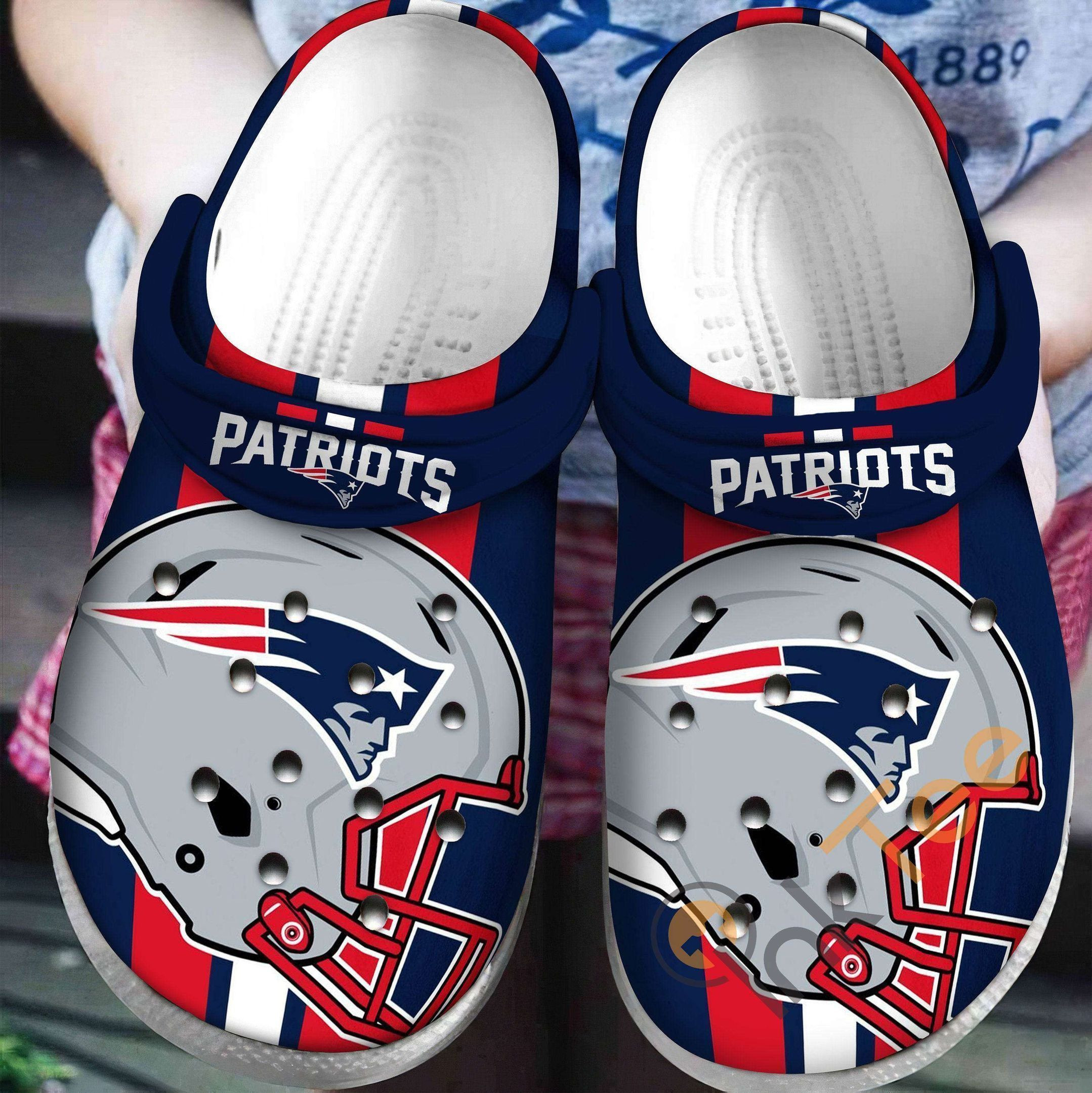 New England Patriots Nfl 4 Football Helmet For Gift Fan Rubber Crocs