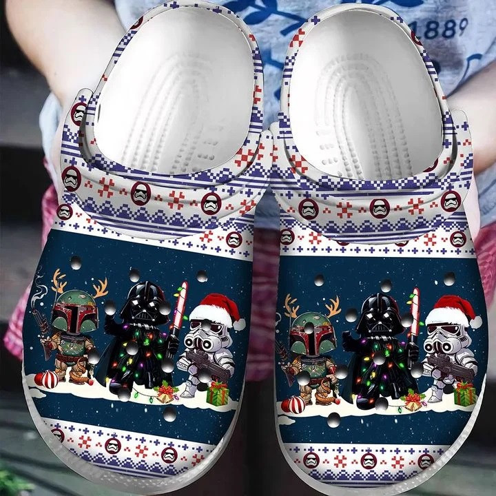 Sw Movie Characters Ugly Pattern Christmas Crocs Crocband Clog Shoes For Men Women