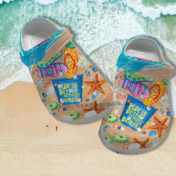 Life Beach Summer Croc Shoes Gift Bestie- Sister Beach Shoes Croc Clogs