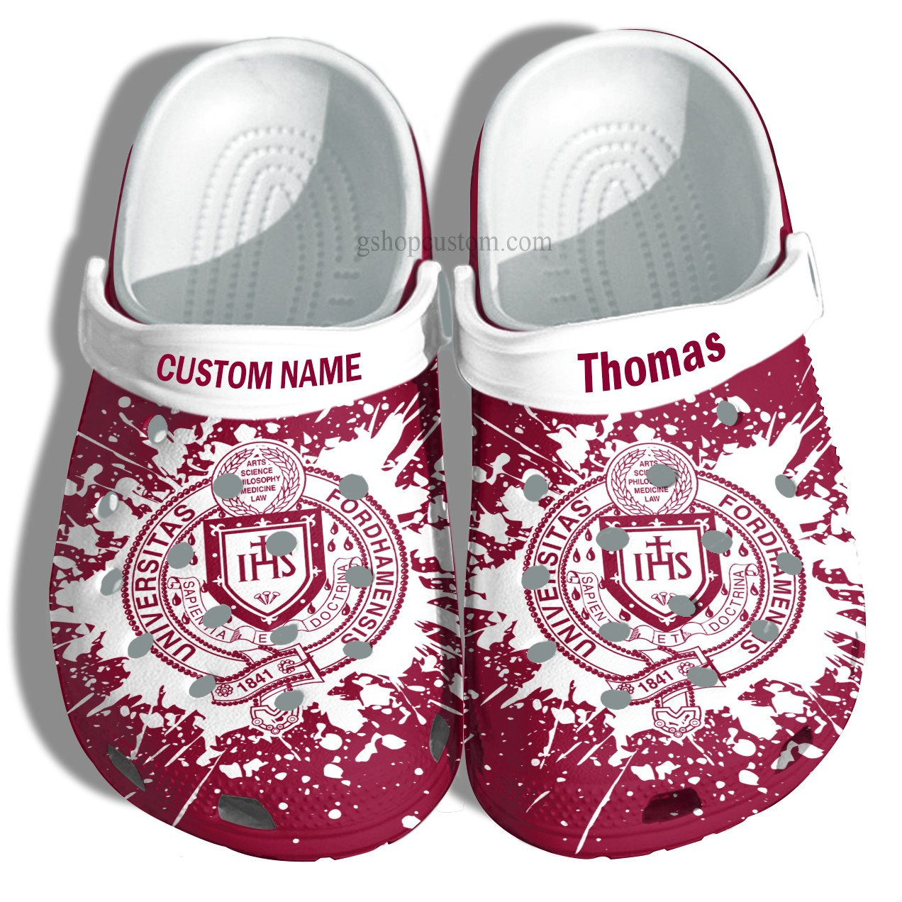 Fordham University Graduation Gifts Croc Shoes Customize- Admission Gift Crocs Shoes