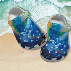 Dolphin Girl Croc Shoes Gift Women- Dolphin Lover Ocean Rainbow Shoes Croc Clogs Gift Birthday