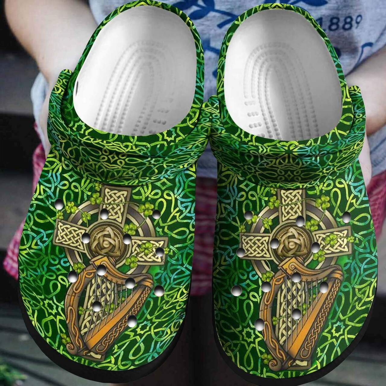 St Patricks Day Irish Shamrock Irish Celtic Crocband Crocs Shoes
