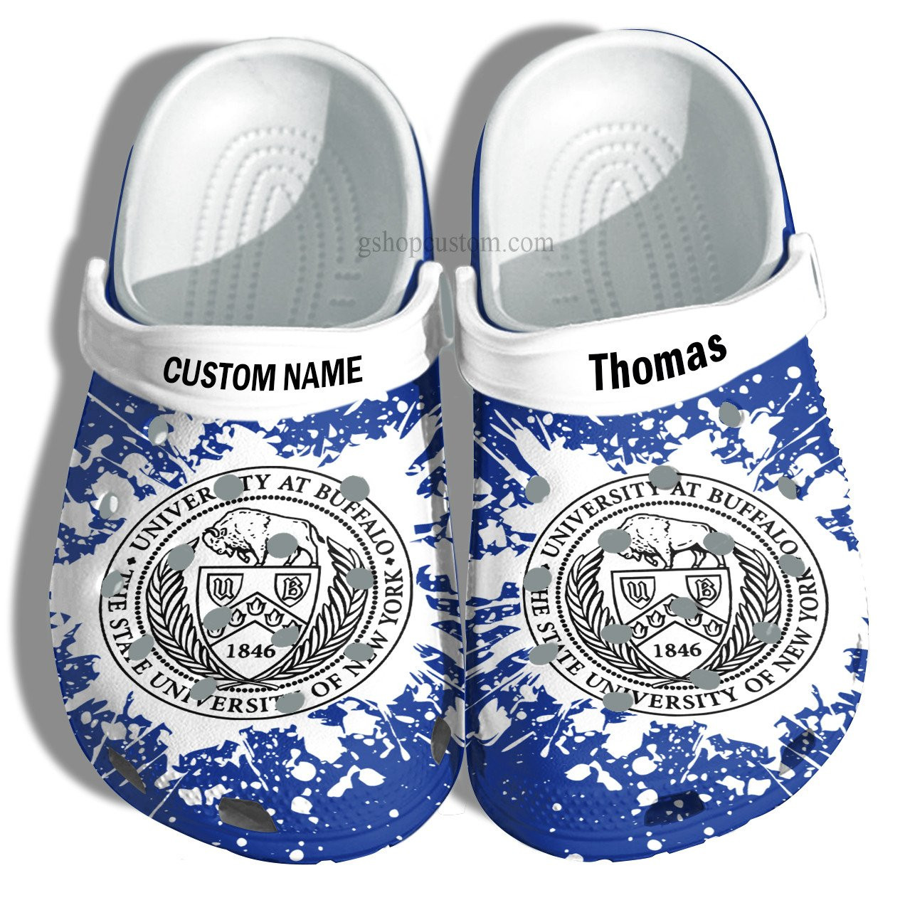 University At Buffalo New York Graduation Gifts Croc Shoes Customize- Admission Gift Crocs Shoes