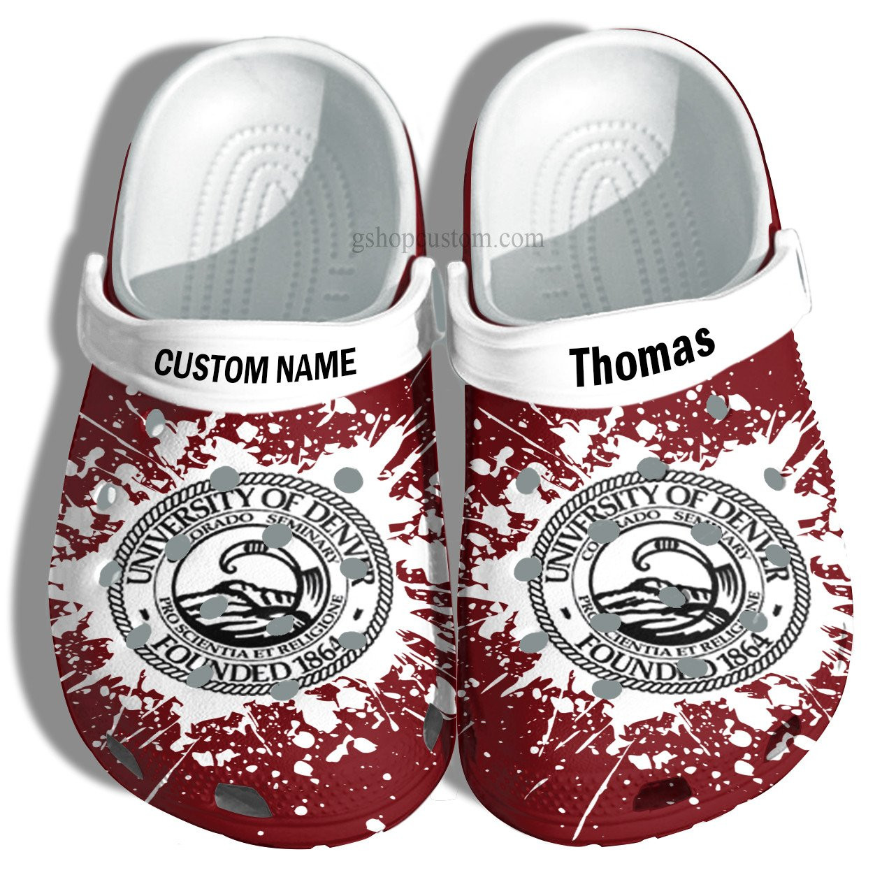 University Of Denver Graduation Gifts Croc Shoes Customize- Admission Gift Crocs Shoes