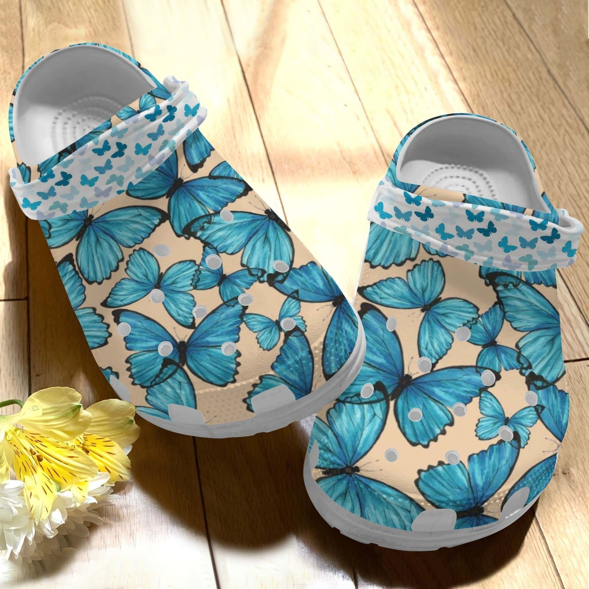 Full Of Butterflies Shoes Clog Crocs Gifts For Mother Day Grandma