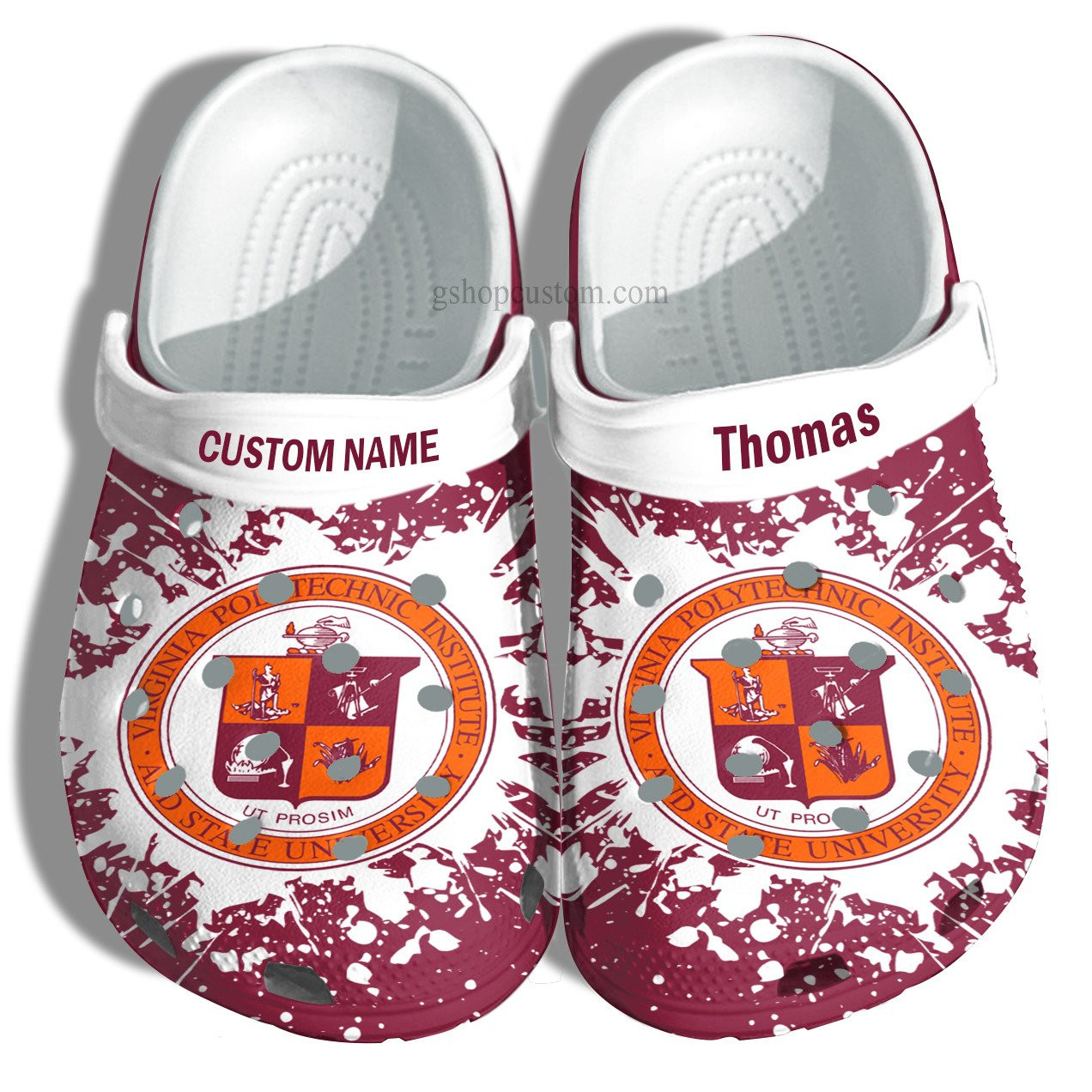 Virginia Tech University Graduation Gifts Croc Shoes Customize- Admission Gift Crocs Shoes