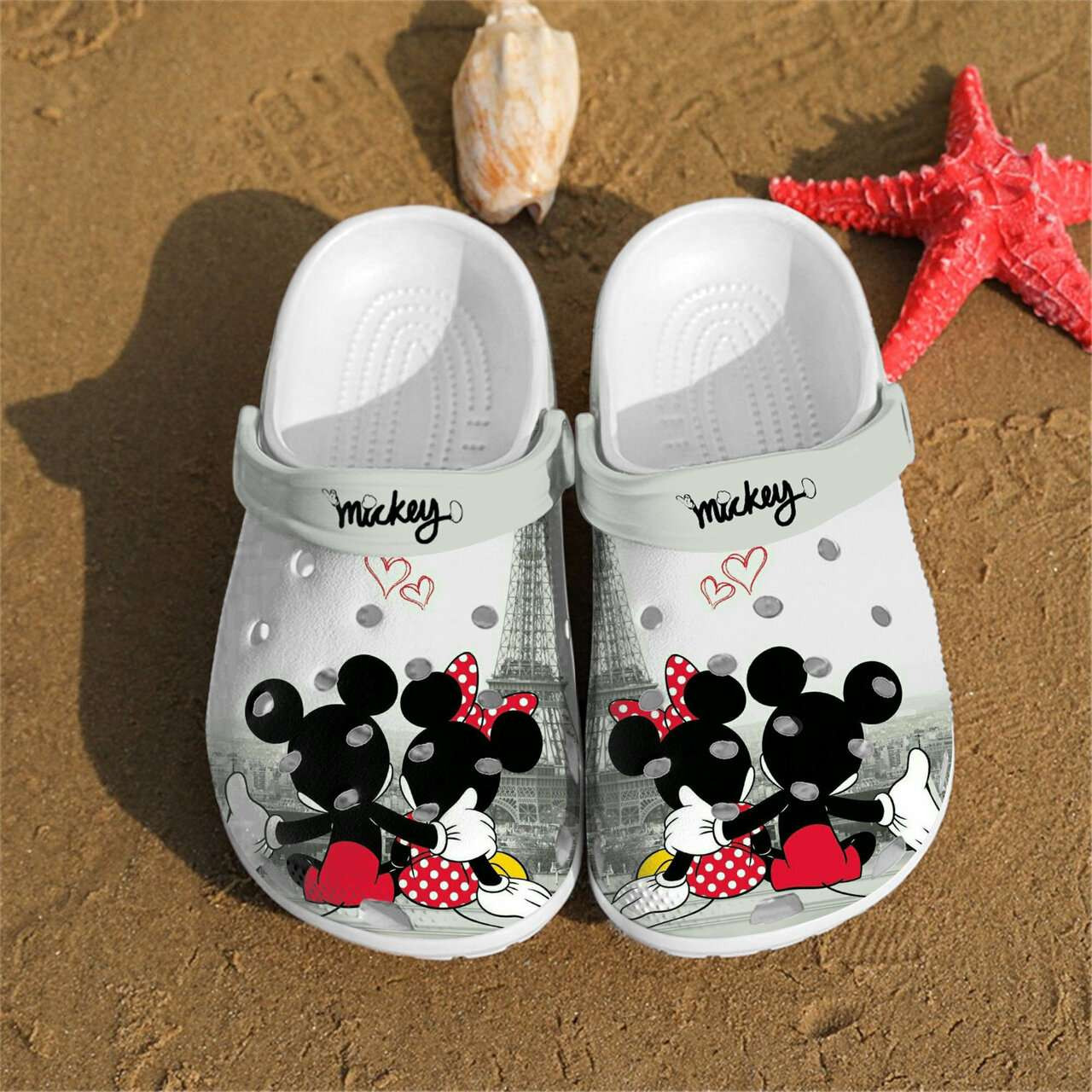 Mickey Couple Crocs Crocband Clogs